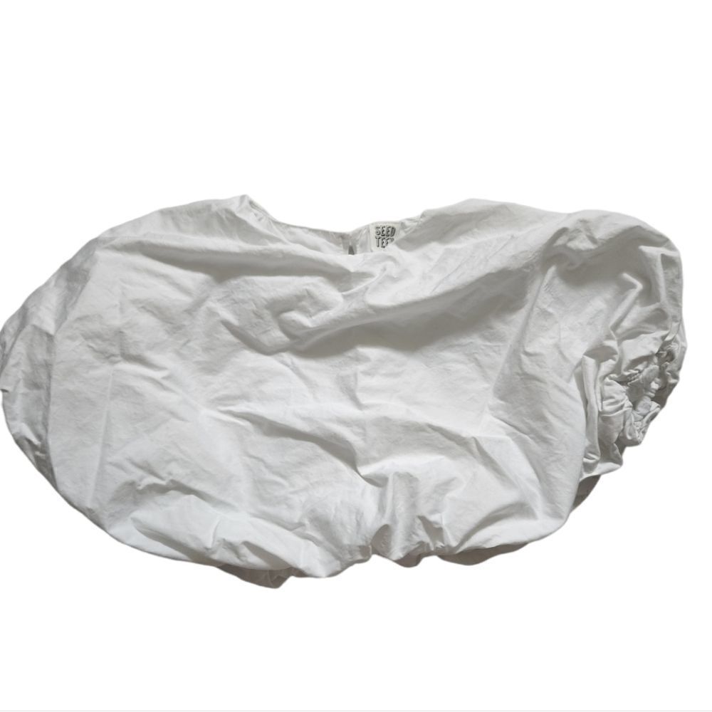Seed Teen by Seed Heritage Girls Size 10 White Puffy Crop Top
